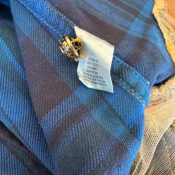 ARATTA Anastasia Maxi Duster Distressed top embroidered tulle duster Shirt SZ LG - Picture 11 of 16